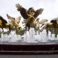 2018 Nueva gran decoración de jardín Metal Craft Horse Bronce Escultura fuente de agua